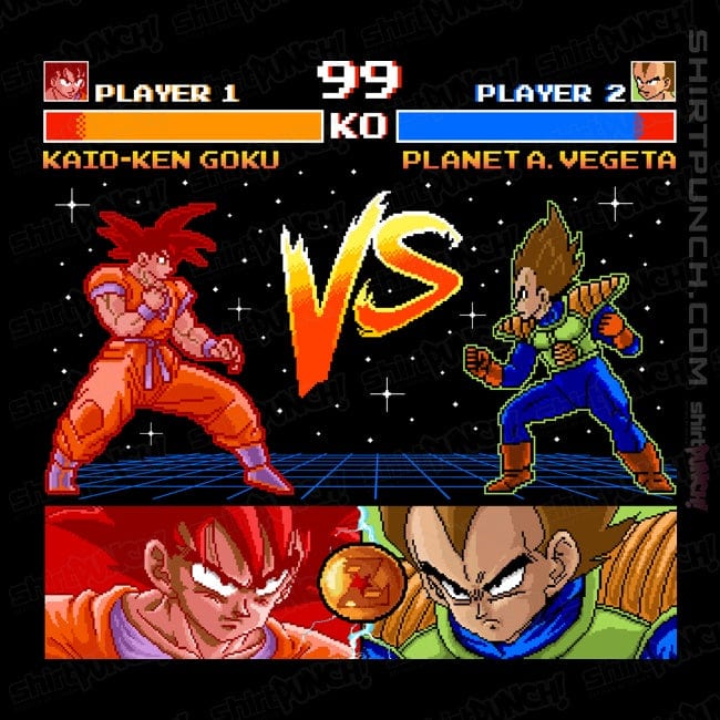 Shirts Magnets / 3"x3" / Black Goku VS Vegeta Alternate Version