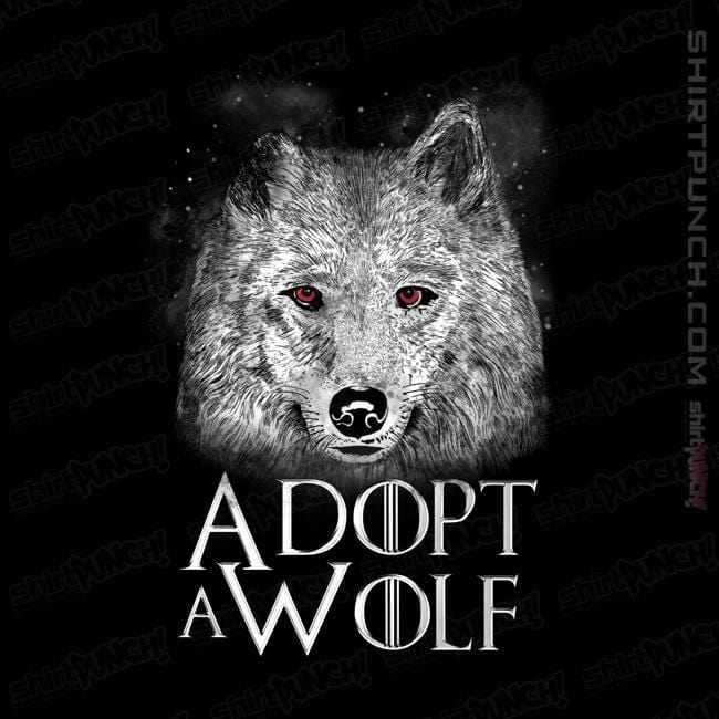 Shirts Magnets / 3"x3" / Black Adopt A Wolf