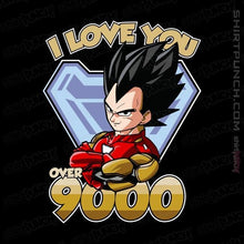 Load image into Gallery viewer, Shirts Magnets / 3&quot;x3&quot; / Black I Love You Over 9000
