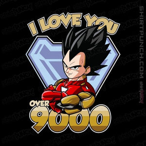 Shirts Magnets / 3"x3" / Black I Love You Over 9000