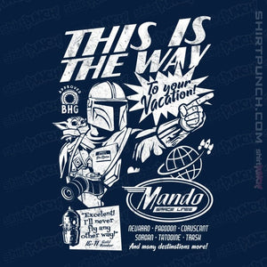 Daily_Deal_Shirts Magnets / 3"x3" / Navy Mando Space Lines