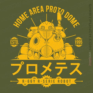 Secret_Shirts Magnets / 3"x3" / Military Green Proto Dome Robo