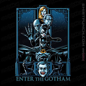 Daily_Deal_Shirts Magnets / 3"x3" / Black Enter The Gotham