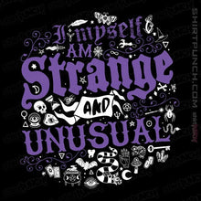 Load image into Gallery viewer, Daily_Deal_Shirts Magnets / 3&quot;x3&quot; / Black I Myself Am Strange And Unusual
