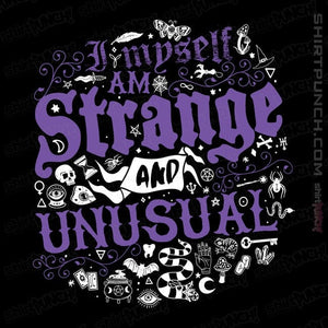 Daily_Deal_Shirts Magnets / 3"x3" / Black I Myself Am Strange And Unusual