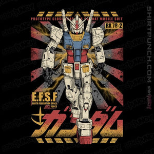 Daily_Deal_Shirts Magnets / 3"x3" / Black Gundam - Ready To Fight