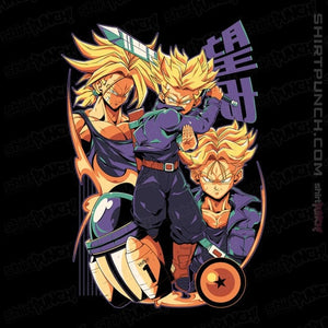 Daily_Deal_Shirts Magnets / 3"x3" / Black Saiyan Time Traveller