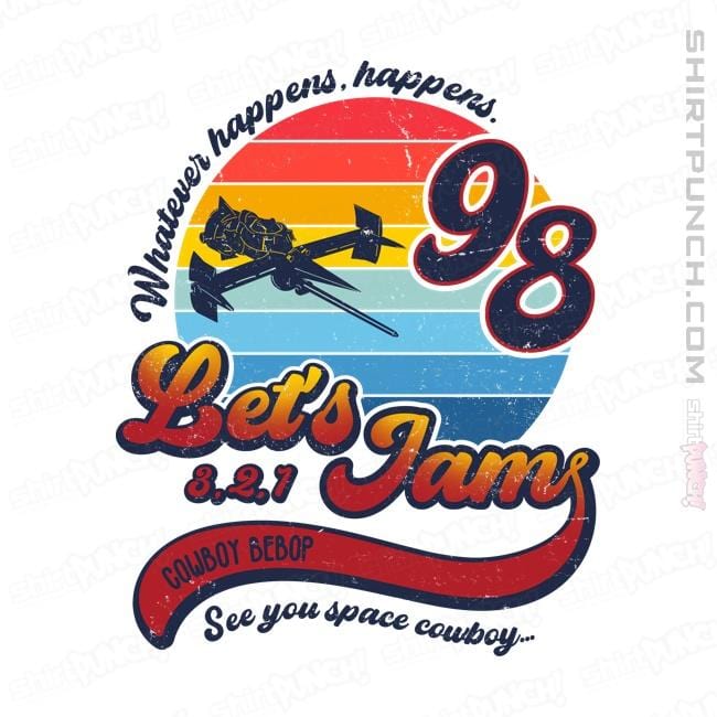 Shirts Magnets / 3"x3" / White Retro Let's Jam