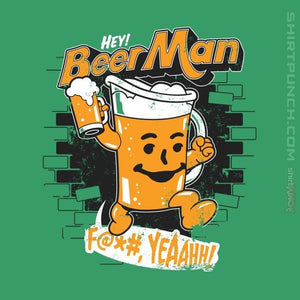 Shirts Magnets / 3"x3" / Irish Green Hey Beer Man