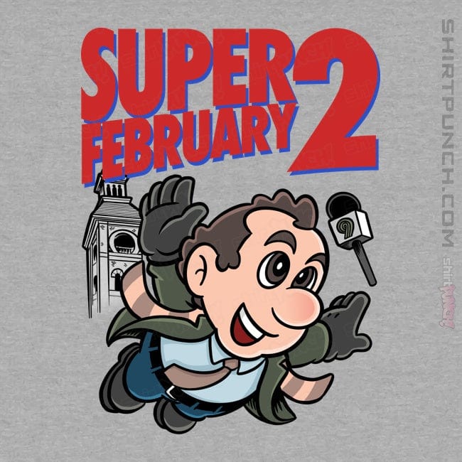Daily_Deal_Shirts Magnets / 3"x3" / Sports Grey Super Ground Hog Day