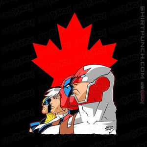 Shirts Magnets / 3"x3" / Black Captain Canuck And Team Canada