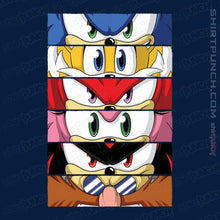 Load image into Gallery viewer, Daily_Deal_Shirts Magnets / 3&quot;x3&quot; / Navy Sonic Eyes
