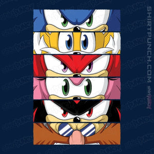 Daily_Deal_Shirts Magnets / 3"x3" / Navy Sonic Eyes