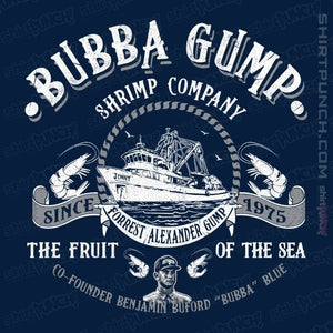 Daily_Deal_Shirts Magnets / 3"x3" / Navy Bubba Gump Shrimp Company