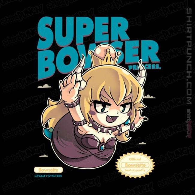 Shirts Magnets / 3"x3" / Black Super Bowsette