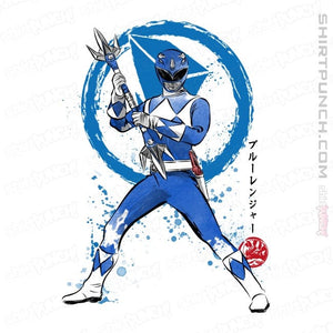 Shirts Magnets / 3"x3" / White Blue Ranger Sumi-e