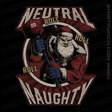 Load image into Gallery viewer, Shirts Magnets / 3&quot;x3&quot; / Black Neutral Naughty Santa
