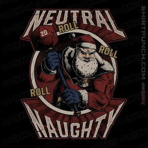 Shirts Magnets / 3"x3" / Black Neutral Naughty Santa