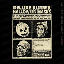 Load image into Gallery viewer, Shirts Magnets / 3&quot;x3&quot; / Black Three Halloween Masks
