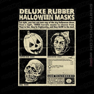 Shirts Magnets / 3"x3" / Black Three Halloween Masks