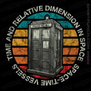 Daily_Deal_Shirts Magnets / 3"x3" / Black Vintage Tardis 1963