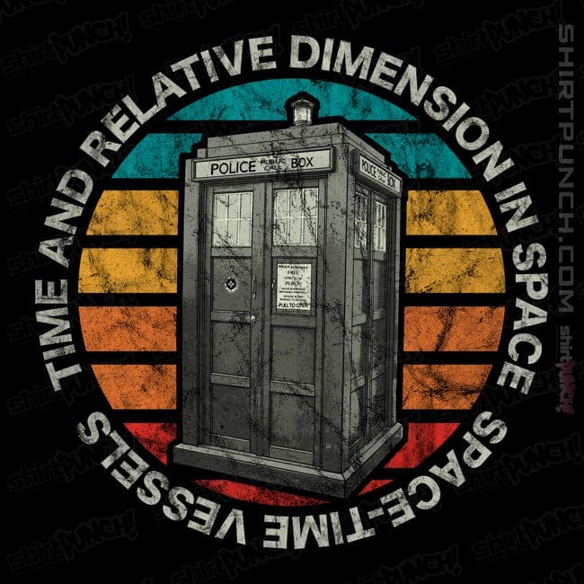 Daily_Deal_Shirts Magnets / 3"x3" / Black Vintage Tardis 1963