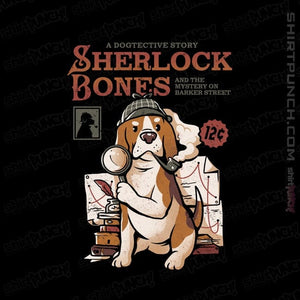 Daily_Deal_Shirts Magnets / 3"x3" / Black Sherlock Bones