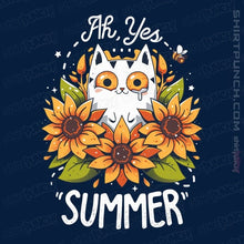 Load image into Gallery viewer, Daily_Deal_Shirts Magnets / 3&quot;x3&quot; / Navy Summer Kitten Sniffles
