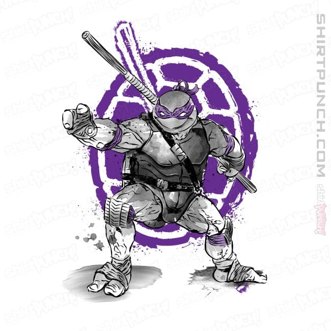 Daily_Deal_Shirts Magnets / 3"x3" / White Donatello Sumi-e