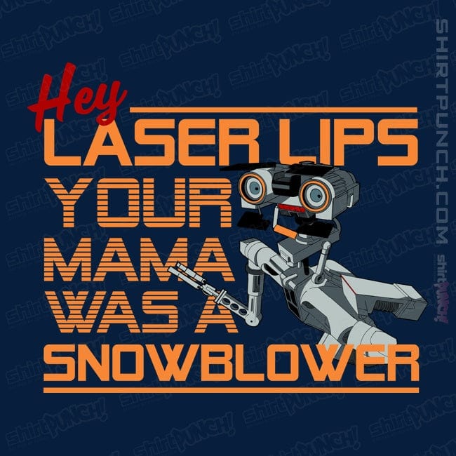 Daily_Deal_Shirts Magnets / 3"x3" / Navy Hey Laser Lips!