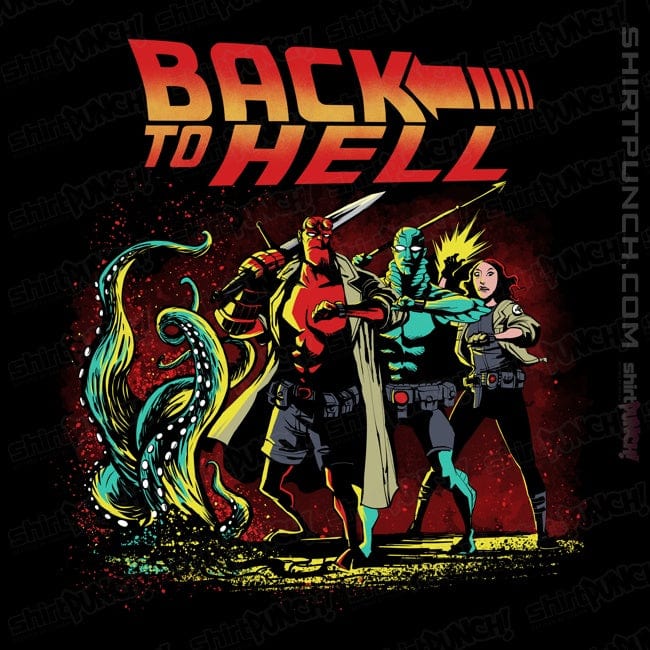 Secret_Shirts Magnets / 3"x3" / Black Back To Hell