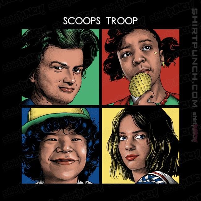 Shirts Magnets / 3"x3" / Black Scoops Troop