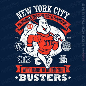 Daily_Deal_Shirts Magnets / 3"x3" / Navy NYC Busters