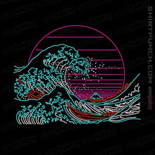 Load image into Gallery viewer, Shirts Magnets / 3&quot;x3&quot; / Black Great Neon Wave
