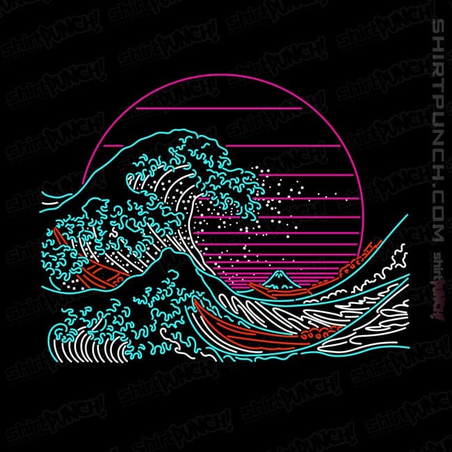 Shirts Magnets / 3"x3" / Black Great Neon Wave