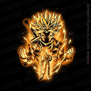 Daily_Deal_Shirts Magnets / 3"x3" / Black Golden Saiyan Trunks