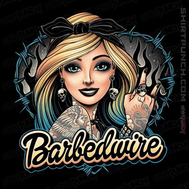 Daily_Deal_Shirts Magnets / 3"x3" / Black Barbedwire