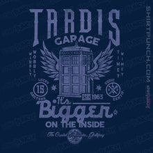 Load image into Gallery viewer, Daily_Deal_Shirts Magnets / 3&quot;x3&quot; / Navy Tardis Garage
