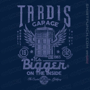 Daily_Deal_Shirts Magnets / 3"x3" / Navy Tardis Garage