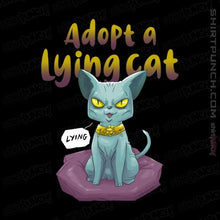 Load image into Gallery viewer, Shirts Magnets / 3&quot;x3&quot; / Black Adopt A Lying Cat
