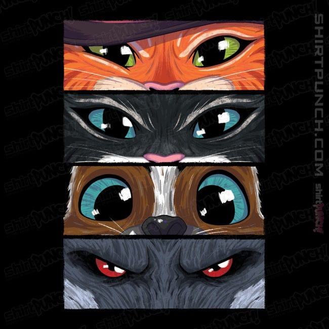 Daily_Deal_Shirts Magnets / 3"x3" / Black Puss In Boots Eyes