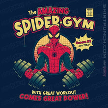 Load image into Gallery viewer, Daily_Deal_Shirts Magnets / 3&quot;x3&quot; / Navy The Amazing Spider-Gym
