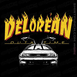Secret_Shirts Magnets / 3"x3" / Black Delorean Outatime