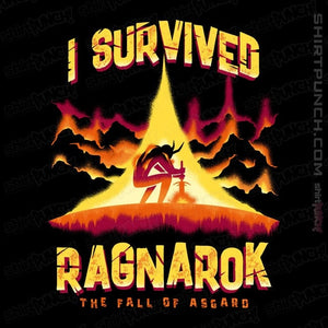 Daily_Deal_Shirts Magnets / 3"x3" / Black I Survived Ragnarok