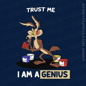 Shirts Magnets / 3"x3" / Navy Trust Me I Am A Genius