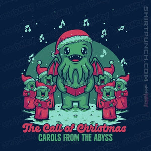 Secret_Shirts Magnets / 3"x3" / Navy Cthulhu Christmas Carol