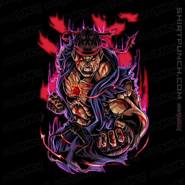 Daily_Deal_Shirts Magnets / 3"x3" / Black Evil Ryu Fighter
