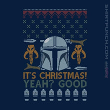 Load image into Gallery viewer, Shirts Magnets / 3&quot;x3&quot; / Navy Mandalorian Christmas
