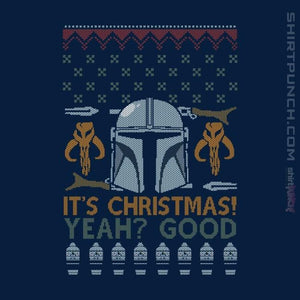 Shirts Magnets / 3"x3" / Navy Mandalorian Christmas