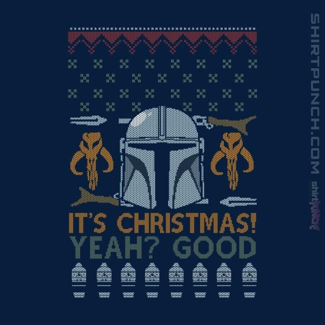Shirts Magnets / 3"x3" / Navy Mandalorian Christmas